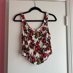 Topshop Floral Print Crop Tank - 10